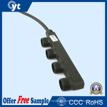 2 Pins Waterproof Connector 1 to 4 Cable Splitter